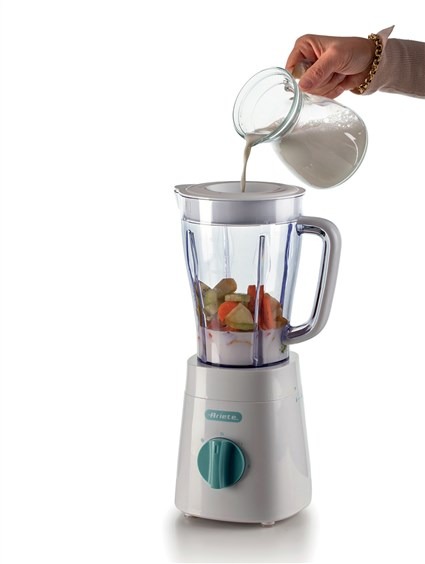 Ariete 576/04 Blender Batidora de Vaso Breakfast Blanc avec 4 lames en acier inoxydable, 2 vitesses et fonction Pulse