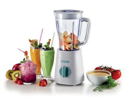 Ariete 576/04 Blender Batidora de Vaso Breakfast Blanc avec 4 lames en acier inoxydable, 2 vitesses et fonction Pulse