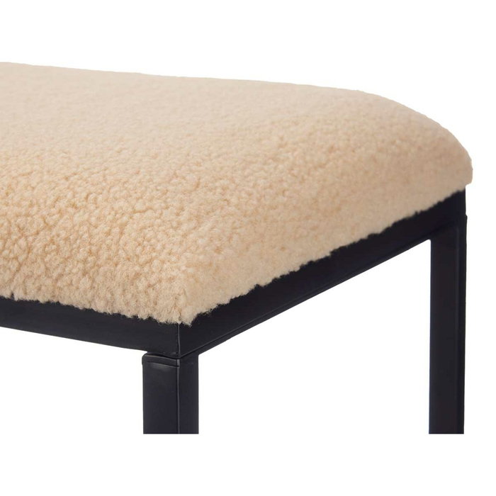 Gift Decor Banc Gift Decor Beige Métal Tissu 81 x 42 x 38 cm