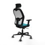 Piqueras y Crespo Chaise de Bureau Jorquera Turquoise avec Appui-tête