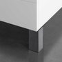Rei Pied d'angle carré modèle 972 en ABS noir 42 x 42 x 100 mm
