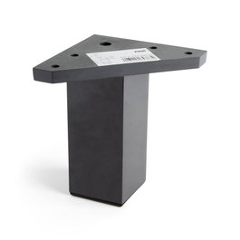 Rei Pied d'angle carré modèle 972 en ABS noir 42 x 42 x 100 mm