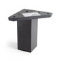 Rei Pied d'angle carré modèle 972 en ABS noir 42 x 42 x 100 mm