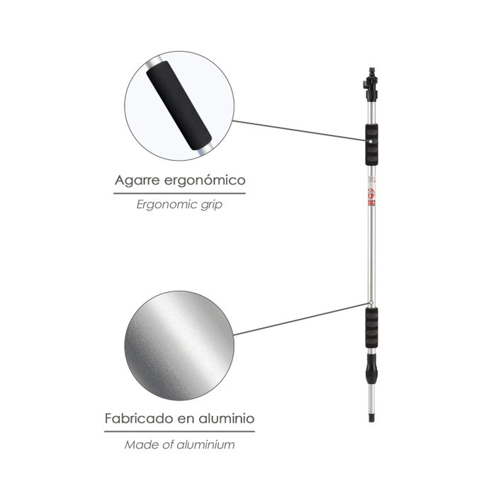 WOLFPACK LINEA PROFESIONAL Manche en aluminium extensible pour brosse lavacoches