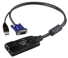 Aten Adaptateur KVM VGA USB KA7570 - Commutateur pour serveurs, résolution 1920x1200, connexion à chaud
