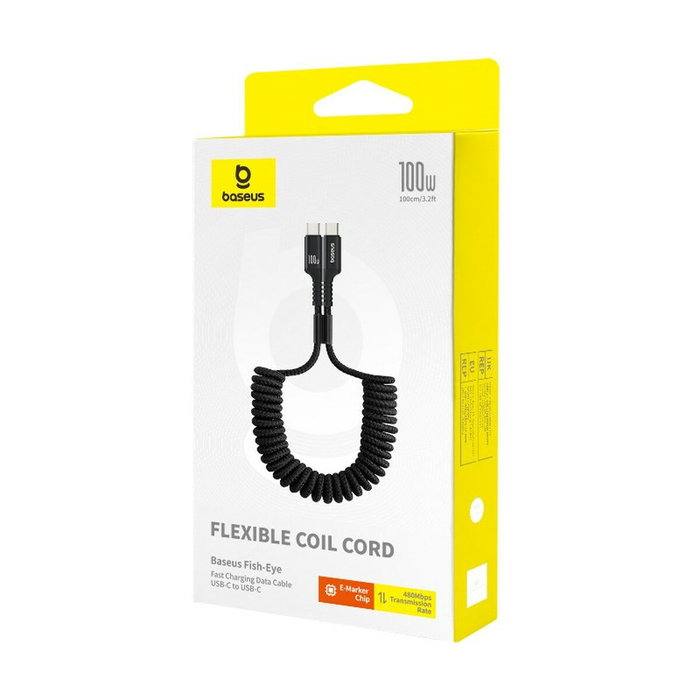 Baseus Câble USB-C vers USB-C Noir 1 m Baseus Câble USB-C vers USB-C Noir 1 m