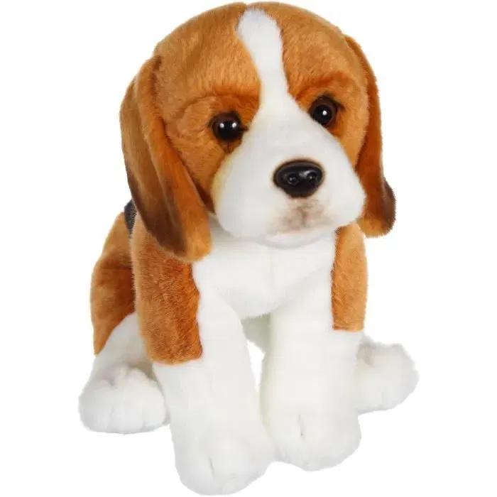 Gipsy Toys Peluche Chien Beagle Réaliste Assis, 25 cm - GIPSY TOYS