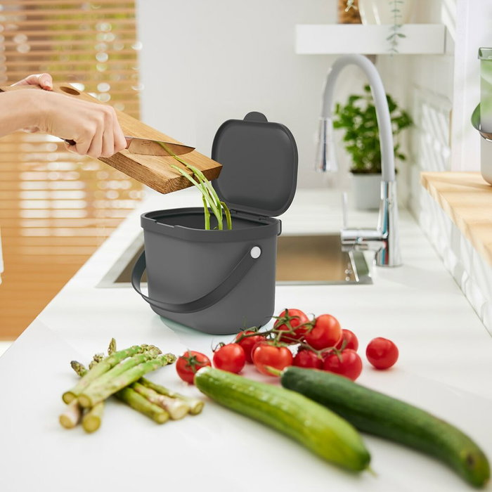 Rotho Poubelle de recyclage Anthracite