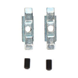 Edm Contrepassée modèle 6819 en zamak, finition zincée, lot de 2
