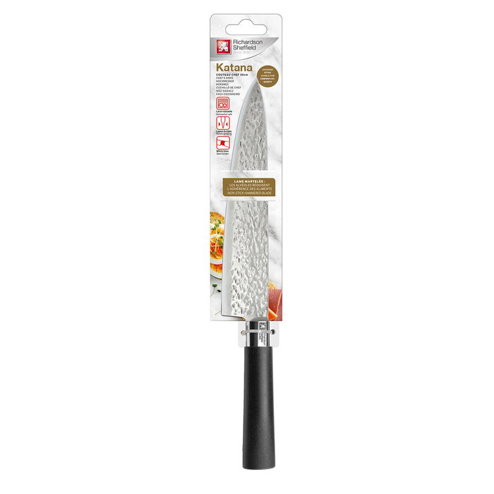 Richardson Sheffield Couteau de Cuisine Katana, Acier Inoxydable, 20,5 cm, 6 Unités