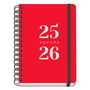 Agenda DOHE GRAMMAR Rouge A5 150 x 210 mm 2025-2026 (20 Unités)