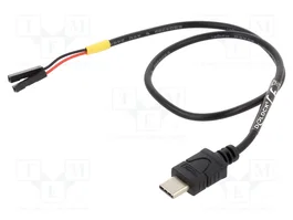 DELOCK Câble USB C avec connecteur à broches 1pin x2, 0,3m, noir