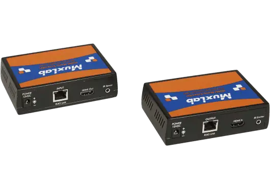 MUXLAB Kit Émetteur-Récepteur HDMI IR HDBaseT 4K Extenseur de Signal jusqu'à 100 m