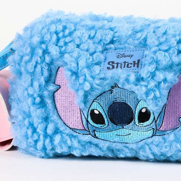 Cerdá Nécessaire de voyage avec motif Stitch et finition borreguillo, Bleu