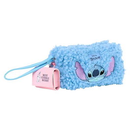 Cerdá Nécessaire de voyage avec motif Stitch et finition borreguillo, Bleu