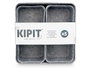 Kipit Set de 5 Organisateurs assortis en feutre gris 24,7x10x24,7 cm (Set de 8)