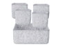 Kipit Set de 5 Organisateurs assortis en feutre gris 24,7x10x24,7 cm (Set de 8)