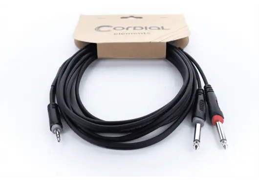 Cordial Câble Y Mini-Jack Stéréo vers 2 Jacks Mono 5 M