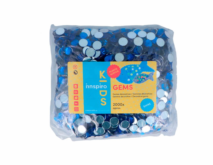 Innspiro Gemmes acryliques bleues cercle 10mm 2000u.