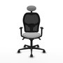 Piqueras y Crespo Chaise de Bureau Jorquera Gris clair et Noir
