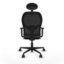 Piqueras y Crespo Chaise de Bureau Jorquera Gris clair et Noir