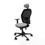 Piqueras y Crespo Chaise de Bureau Jorquera Gris clair et Noir