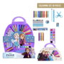 Cerdá - Set de papeterie à colorier Disney Frozen, 50 pièces, boîte rangement lilas, 41 x 58 x 3 cm