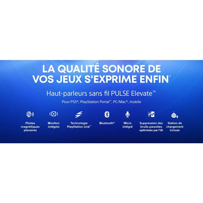 Sony Computer Entertainment Haut-parleurs PS5 sans fil PULSE Elevate Sony Computer Entertainment Haut-parleurs PS5 sans fil PULSE Elevate