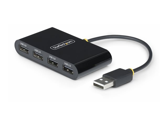 Startechcom Hub USB 2.0 4 ports, 480 Mbps, Plug and Play, compact, noir Startechcom Hub USB 2.0 4 ports, 480 Mbps, Plug and Play, compact, noir