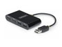 Startechcom Hub USB 2.0 4 ports, 480 Mbps, Plug and Play, compact, noir