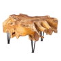 BigBuy Home Table Basse Noir Naturel 80 x 80 x 45 cm