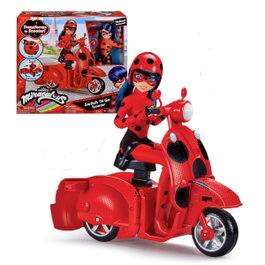 Bandai Scooter Miraculous Switch'n go avec poupée articulée Ladybug Lucky Charm 26 cm