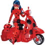 Bandai Scooter Miraculous Switch'n go avec poupée articulée Ladybug Lucky Charm 26 cm