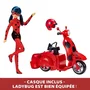 Bandai P50668 Scooter Miraculous Switch'n Go avec Poupée Articulée Ladybug Lucky Charm 26 cm - Jouet Enfant Fille 4 Ans et Plus