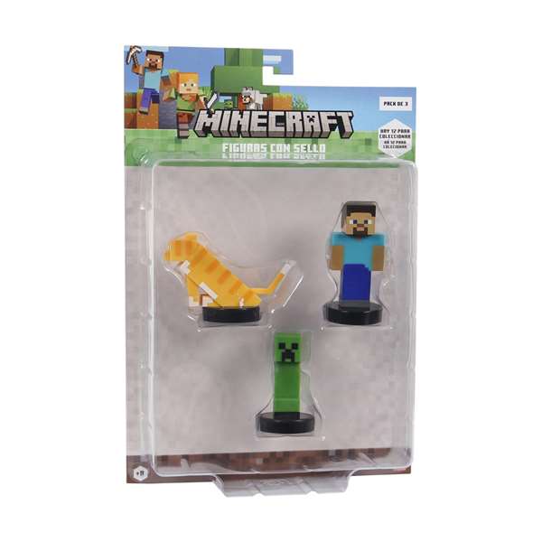Bizak - Pack de 3 figurines Minecraft - Modèles assortis aléatoirement - Produit en espagnol Bizak - Pack de 3 figurines Minecraft - Modèles assortis aléatoirement - Produit en espagnol