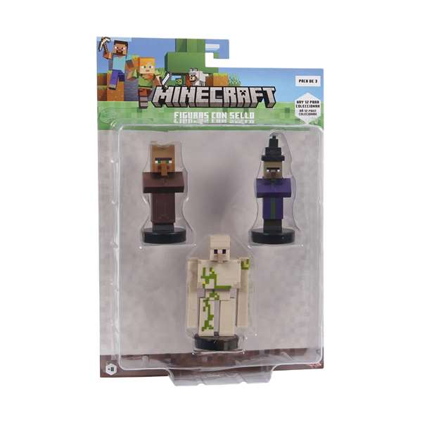 Bizak - Pack de 3 figurines Minecraft - Modèles assortis aléatoirement - Produit en espagnol Bizak - Pack de 3 figurines Minecraft - Modèles assortis aléatoirement - Produit en espagnol