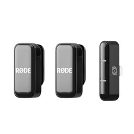 RODE Wireless Micro L - Microphone sans fil pour Lightning - Deux émetteurs - Intelligent GainAssist - 21h batterie - Noir