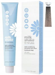 Milk Shake 9 Minutes Teinture permanente pour cheveux 7.81 Ash Blond Mocha 100 ml