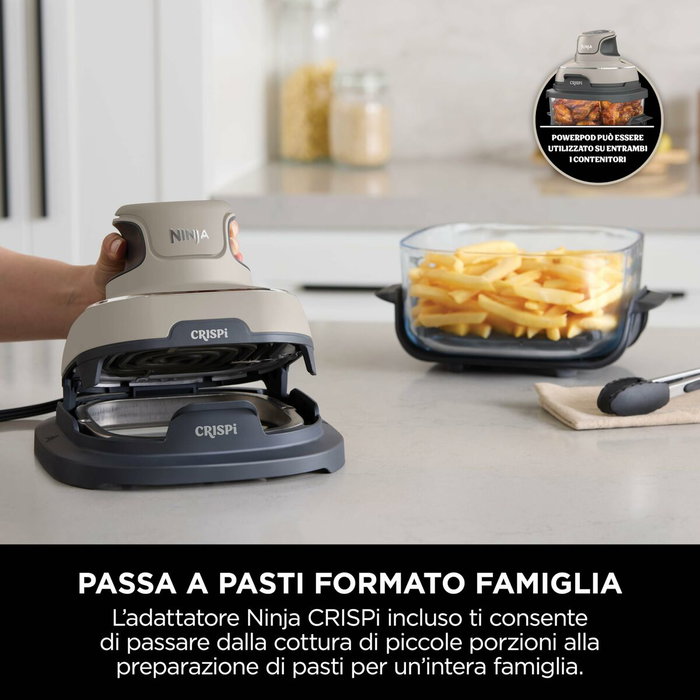 Ninja Crispi Airfryer Taupe avec récipients 1,4 L et 3,8 L Ninja Crispi Airfryer Taupe avec récipients 1,4 L et 3,8 L