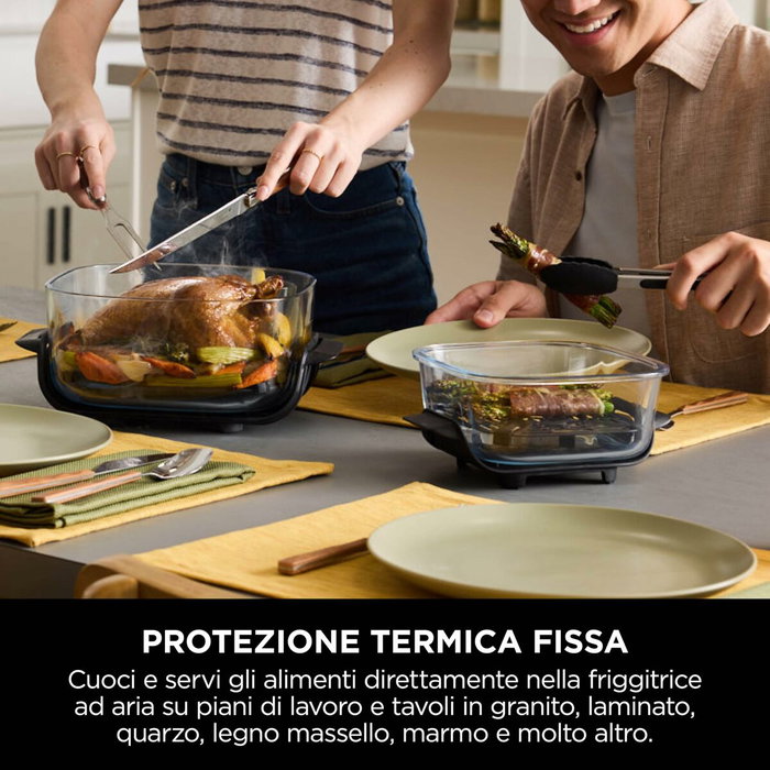 Ninja Crispi Airfryer Taupe avec récipients 1,4 L et 3,8 L Ninja Crispi Airfryer Taupe avec récipients 1,4 L et 3,8 L