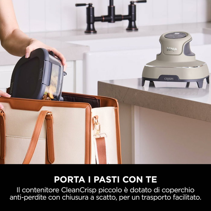 Ninja Crispi Airfryer Taupe avec récipients 1,4 L et 3,8 L Ninja Crispi Airfryer Taupe avec récipients 1,4 L et 3,8 L