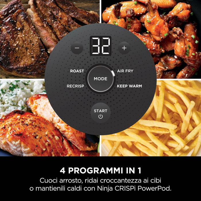 Ninja Crispi Airfryer Taupe avec récipients 1,4 L et 3,8 L Ninja Crispi Airfryer Taupe avec récipients 1,4 L et 3,8 L