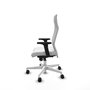 Piqueras Y Crespo Fauteuil Albacete Blanc avec Mécanisme Synchrone et Accoudoirs 2D