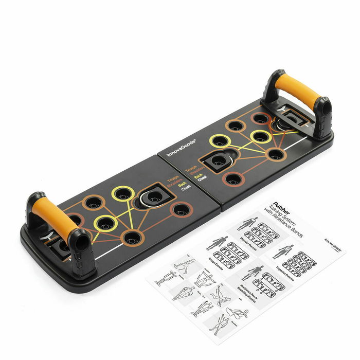 Pack Planche de Pompes Push-Up et Set de Bandes de Résistance avec Accessoires et Guide d´Entraînement InnovaGoods