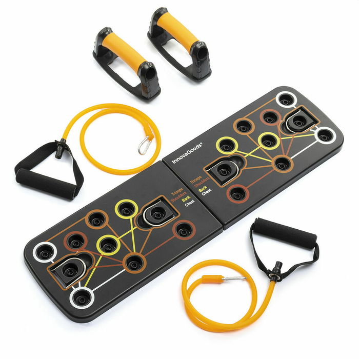 Pack Planche de Pompes Push-Up et Set de Bandes de Résistance avec Accessoires et Guide d´Entraînement InnovaGoods