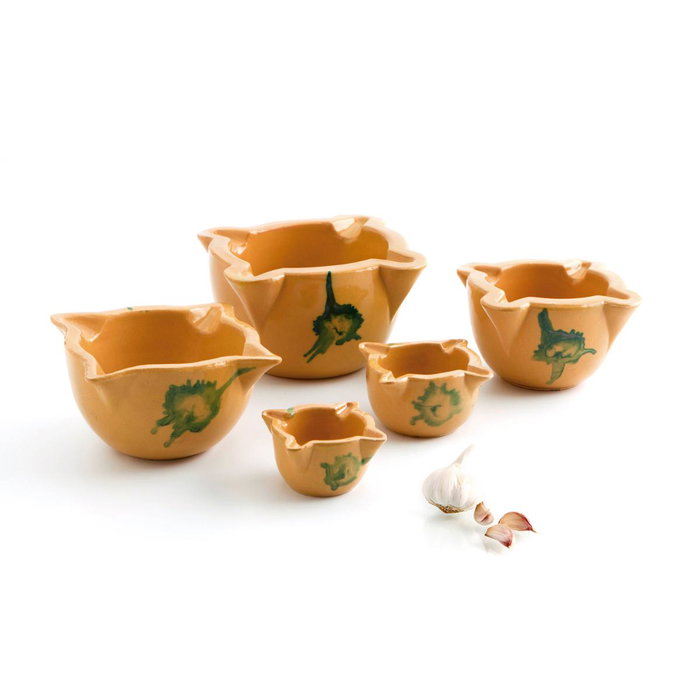 Quid Mortier en Céramique Prepara 12x8 cm Orange (12 Unités) Fabriqué en Espagne