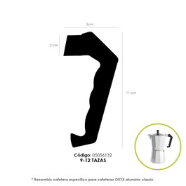 ORYX Manche pour Cafetière Alumino Classic 9 et 12 Tasses