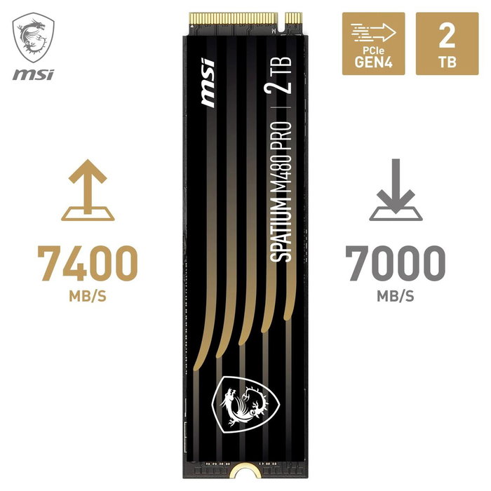 Disque dur MSI SPATIUM M480 Pro 2 TB SSD Disque dur MSI SPATIUM M480 Pro 2 TB SSD