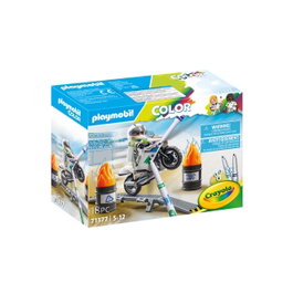 Playmobil Couleur Moto Acrobatique 71377 avec Feutres, Jouet Créatif pour Enfants 4+ Ans