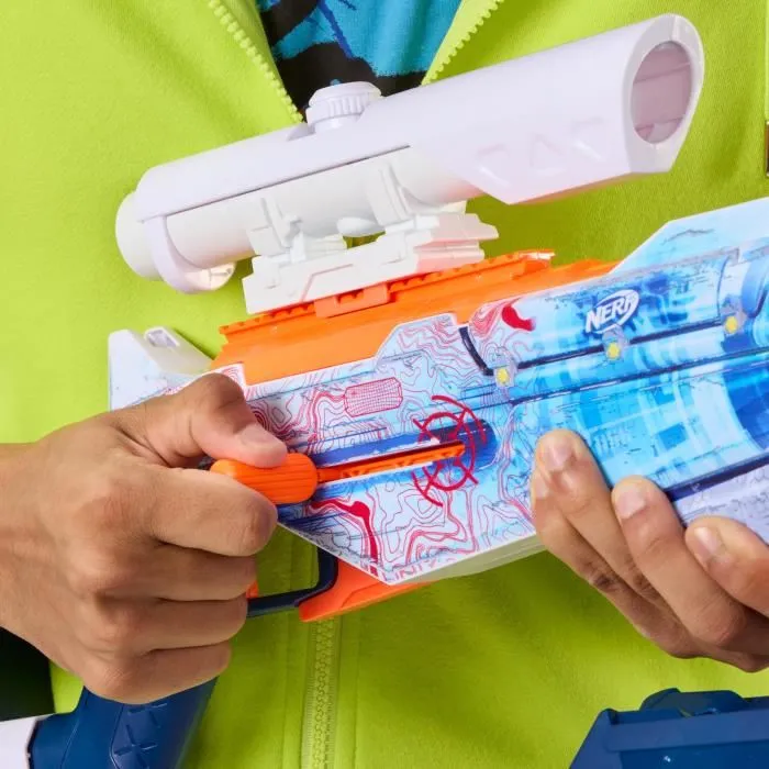 Nerf Loadout Arctic Zerostriker - Blaster à fléchettes avec 4 accessoires interchangeables, 24 fléchettes N1 et chargeur 6 fléchettes